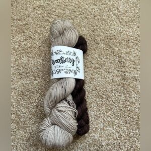 Woolberry Fiber Co sock set in Snowed In